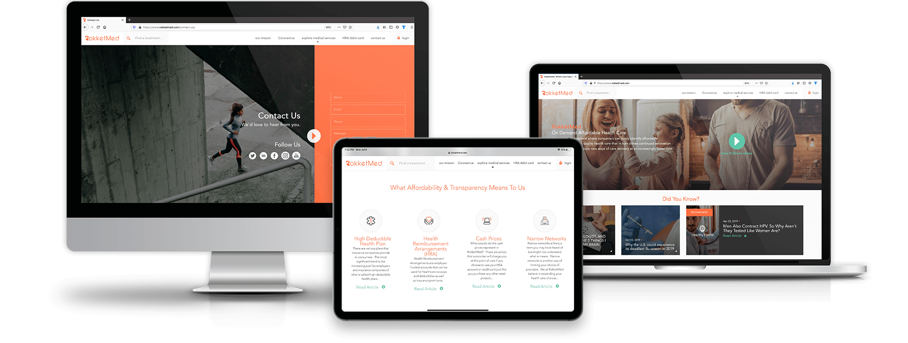 Rokket Med Web solution