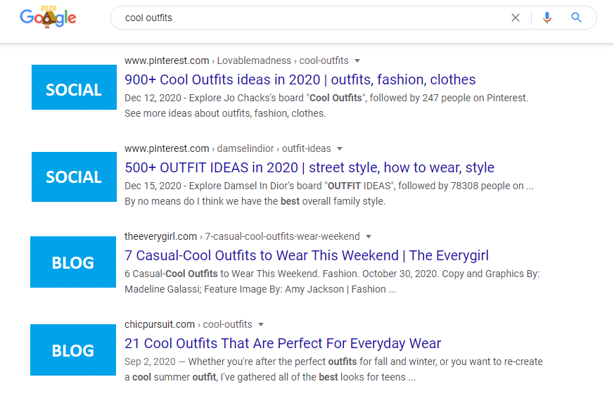 cool outfits serps