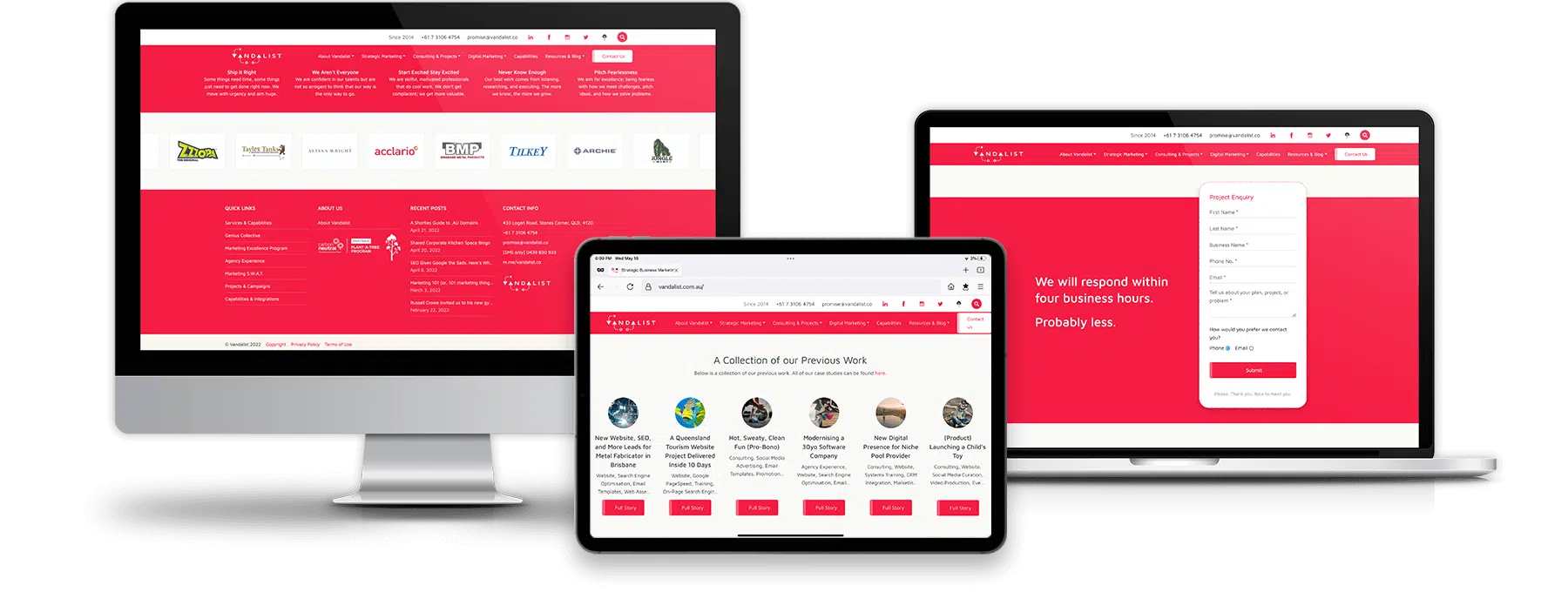 cross platform seo optimized marketing website. 
