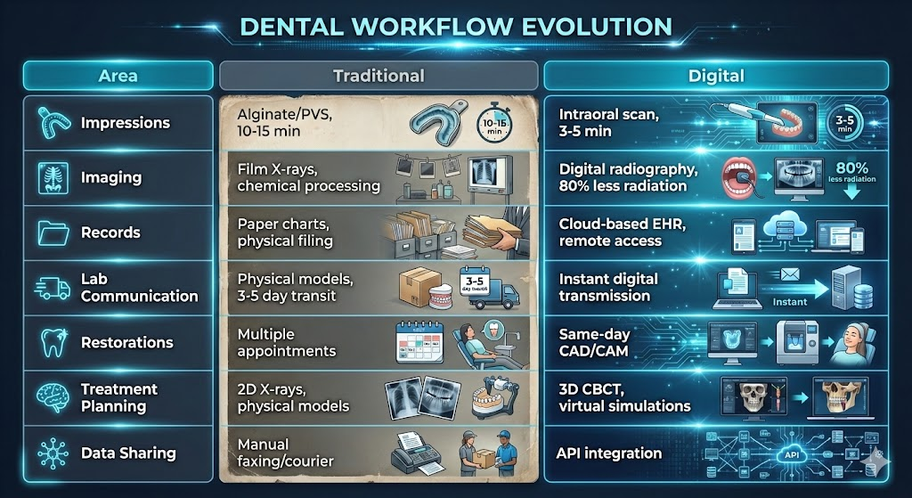 Dental Workflow Evolution – Traditional vs Digital