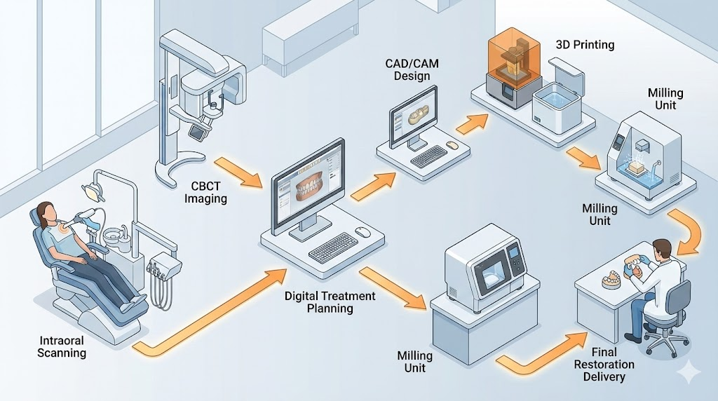 Full digital dentistry workflow